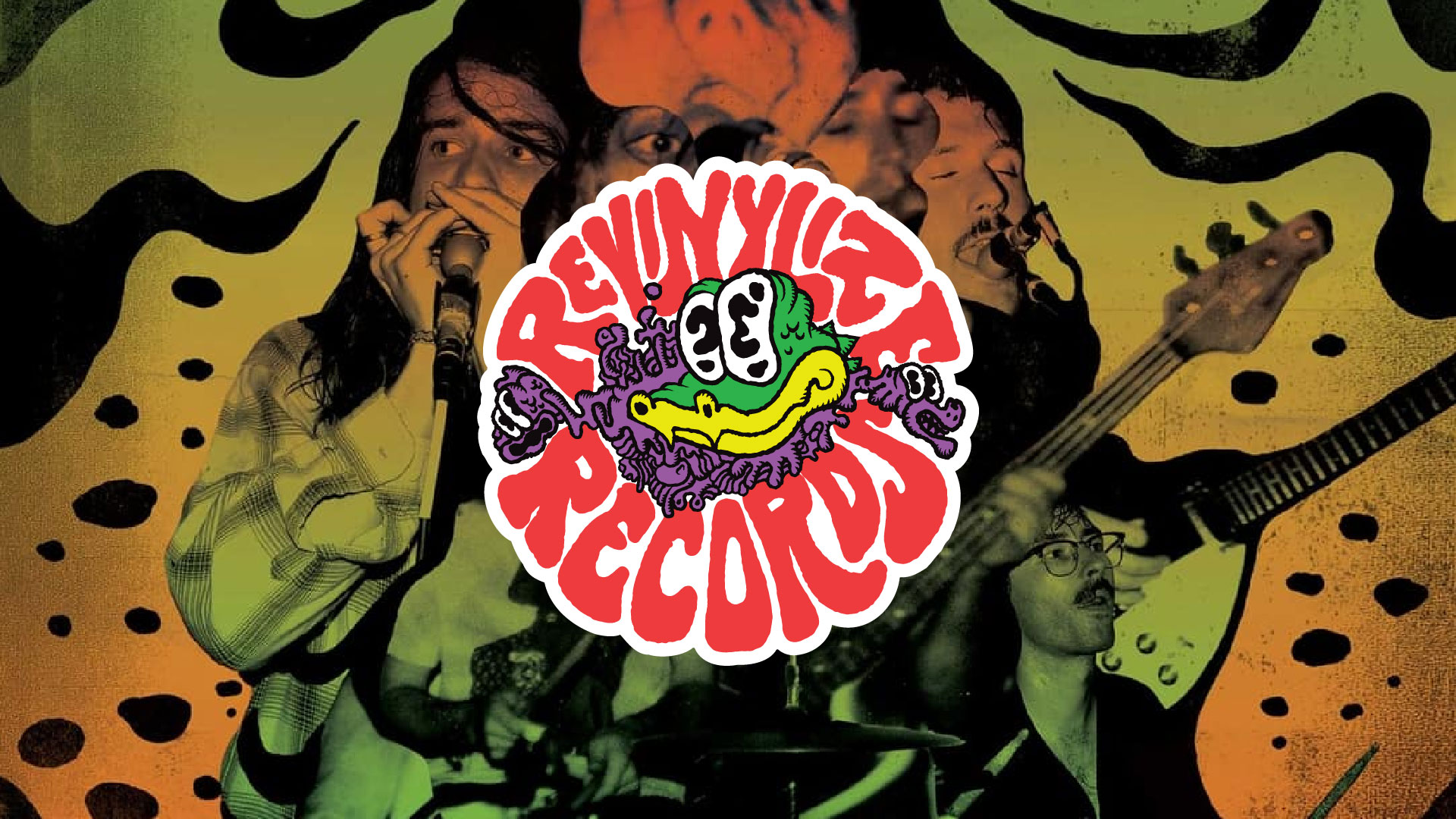 Revinylize Records logo with a King Gizzard album cover in the background